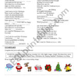 All I Want For Christmas Is You, Mariah Carey   Esl Worksheet Intended For All I Want For Christmas Is You Worksheets