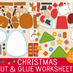 Buy Christmas Cut & Glue Worksheets, 12 Activity Pages, Cut And Regarding Cut And Glue Christmas Worksheets