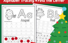 Christmas A-Z Worksheets: Alphabet Tracing | Find The Letter | No in Christmas Alphabet Worksheets Kindergarten
