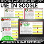 Christmas Activities Main Idea & Supporting Details Reading Within Main Idea Christmas Worksheets