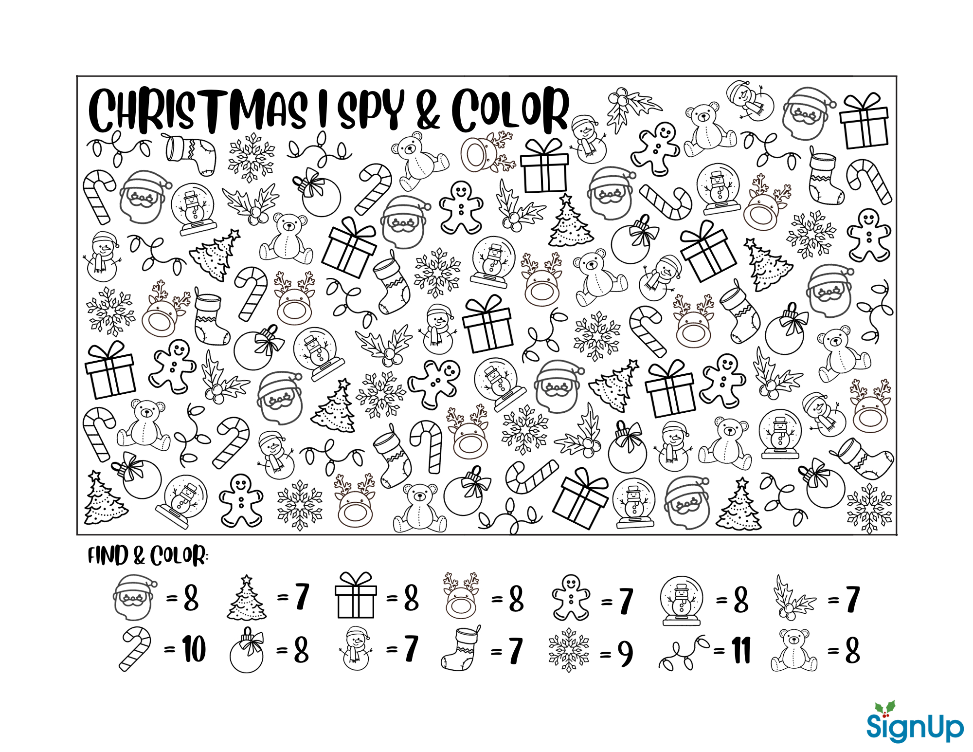 Christmas Activity Sheets &amp;amp; Coloring Pages | Signup with Christmas Fun Printable Worksheets