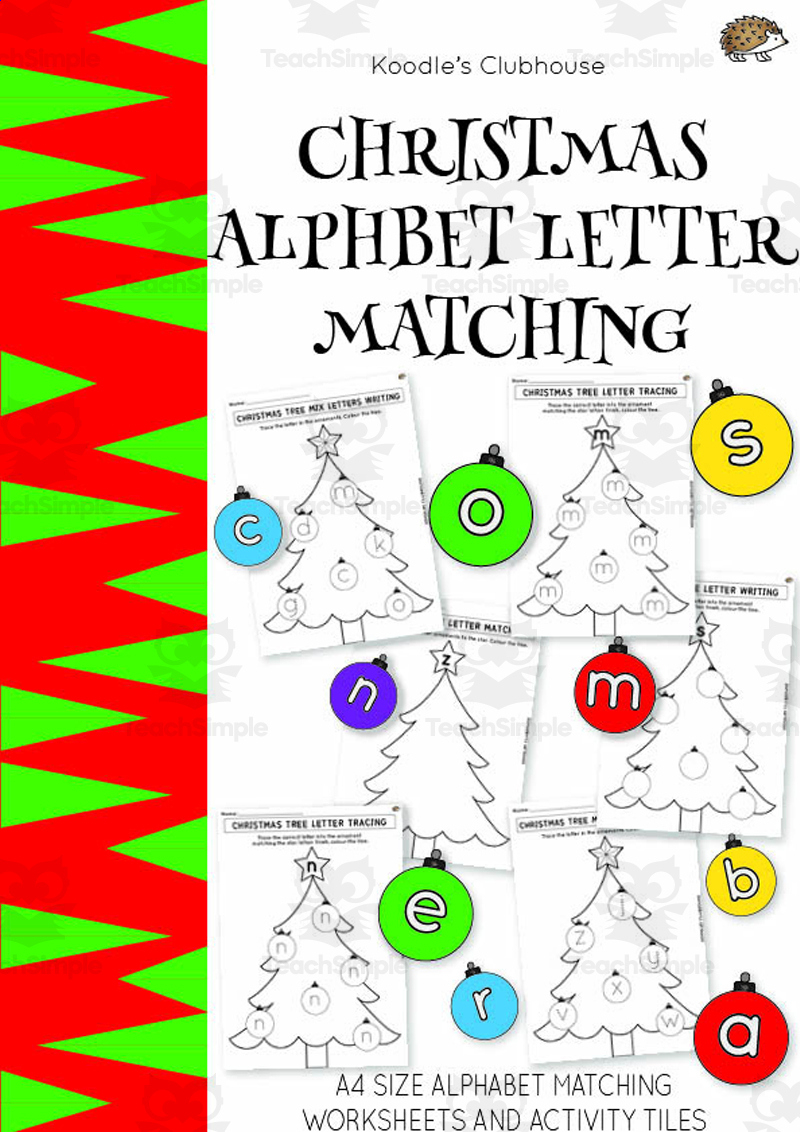 Christmas Alphabet Letter Matching with Christmas Letter Matching Worksheets