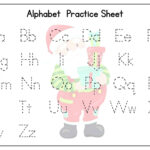 Christmas Alphabet Tracing Worksheets   Kids Activity Zone For Christmas Alphabet Worksheets Kindergarten