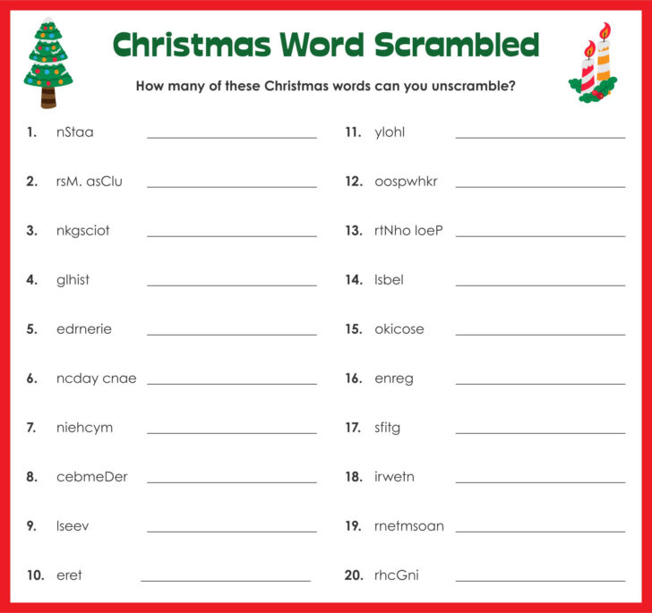 Christmas Riddles Printable Worksheets