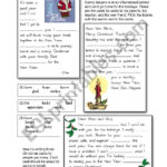 Christmas Card Cloze   Esl Worksheetiris1212 In Christmas Cloze Worksheets Answers