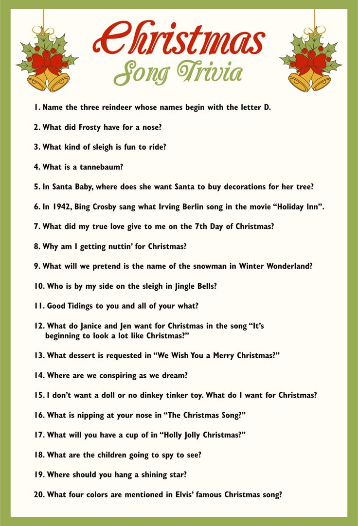 Christmas Carol Trivia - 15 Free Pdf Printables | Printablee with Christmas Carol Trivia Worksheets