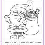 Christmas Colornumber Pages With Regard To Free Color By Number Addition Christmas Worksheets