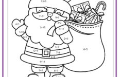 Christmas Colornumber Pages with regard to Free Color by Number Addition Christmas Worksheets