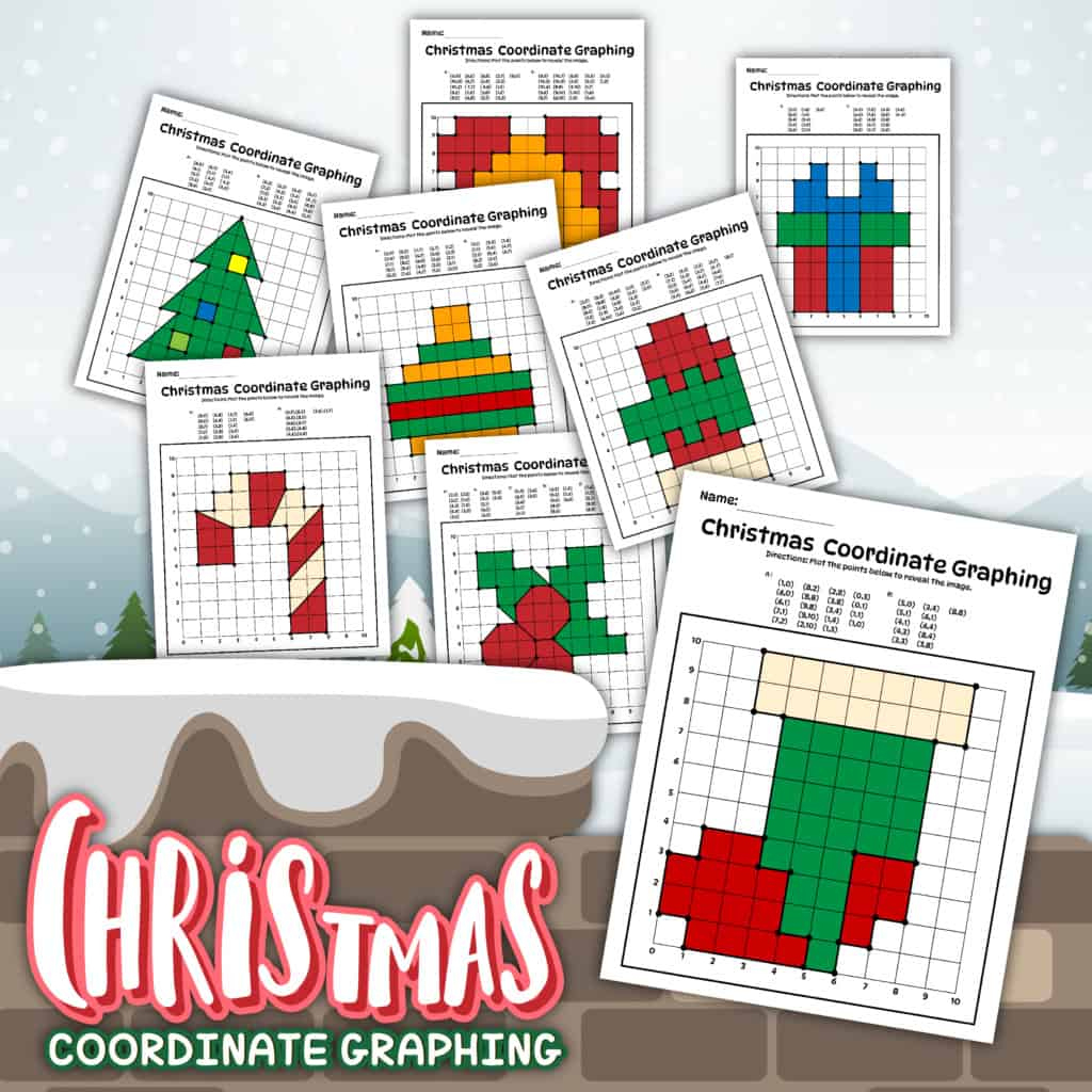 Christmas Coordinate Graphing Worksheets, Free! with Coordinate Graphing Worksheets Christmas