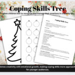 Christmas Coping Skills Tree Activity: Mental Health Worksheet Within Christmas Mental Health Worksheets