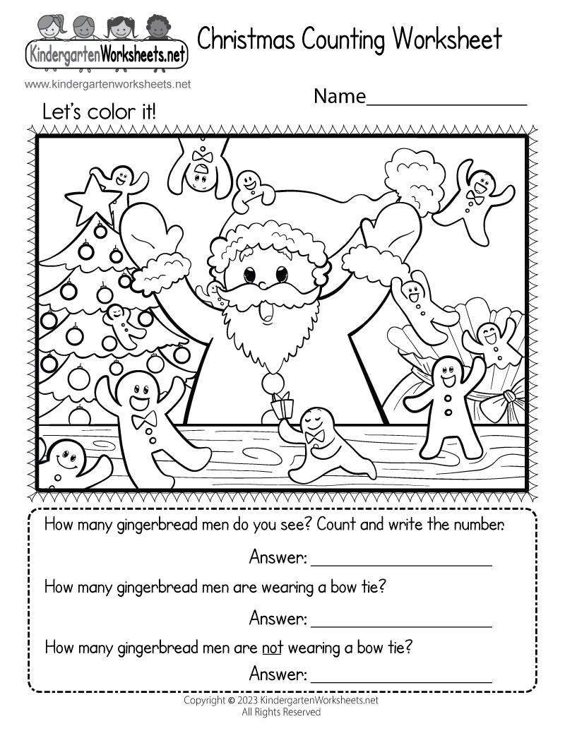 Christmas Counting Worksheet - Free Printable, Digital, &amp;amp; Pdf for Free Printable Christmas Counting Worksheets