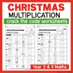 Christmas Crack The Code: Multiplication Worksheets | Resources For Christmas Math Multiplication Worksheets