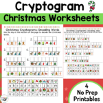 Christmas Cryptogram And Decoding Worksheets | Madeteachers Pertaining To Free Printable Christmas Cryptogram Worksheets