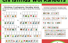 Christmas Cryptogram And Decoding Worksheets | Madeteachers pertaining to Free Printable Christmas Cryptogram Worksheets