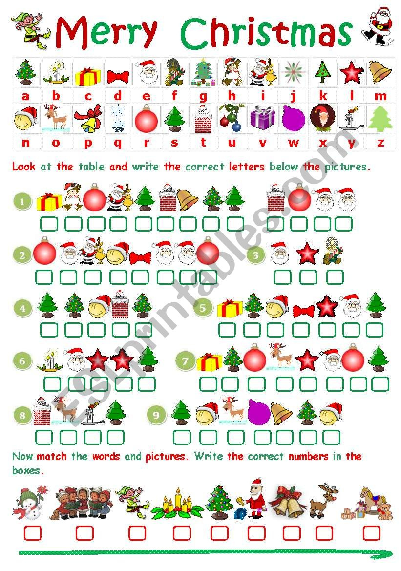 Christmas Cryptogram - Esl Worksheetjecika pertaining to Free Printable Christmas Cryptogram Worksheets