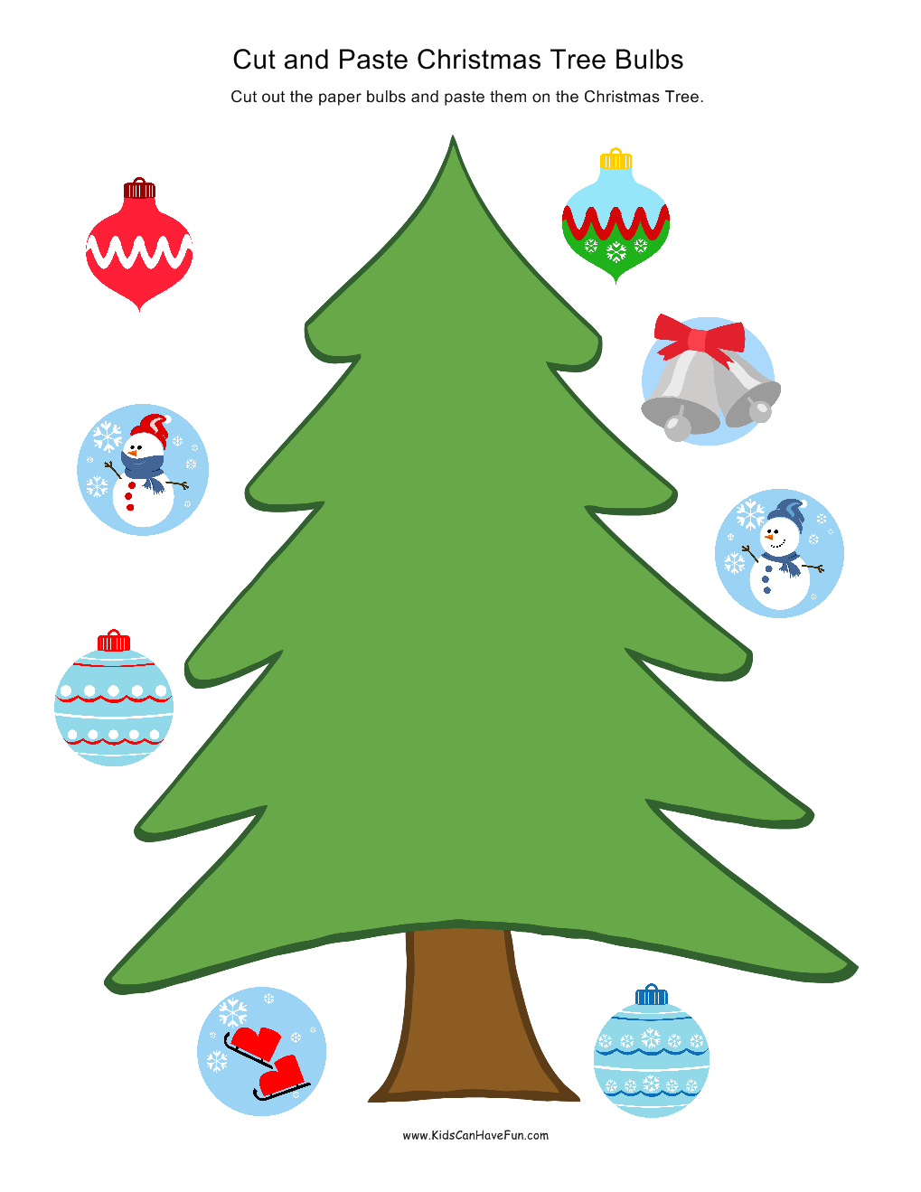 Christmas Cut And Paste, Holiday Worksheet Activities inside Cut And Paste Worksheets Christmas