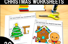 Christmas Cut And Paste Worksheets - United Teaching intended for Kindergarten Christmas Cut And Paste Worksheets