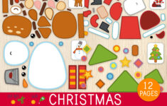 Christmas Cut &amp; Glue Worksheets, 12 Activity Pages, Cut And Paste throughout Christmas Cut and Glue Worksheets