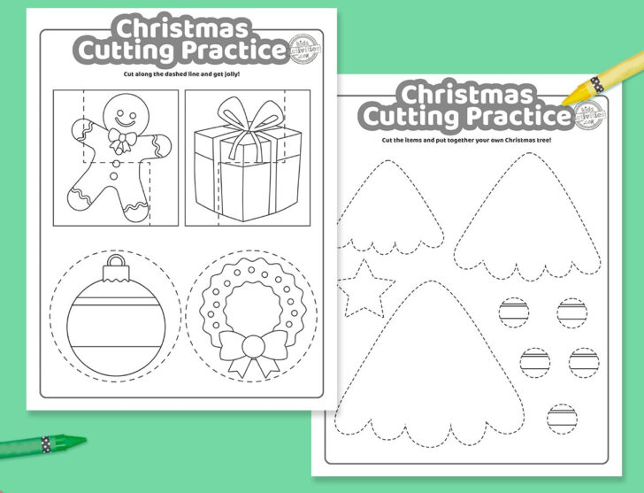 Free Christmas Cutting Worksheets