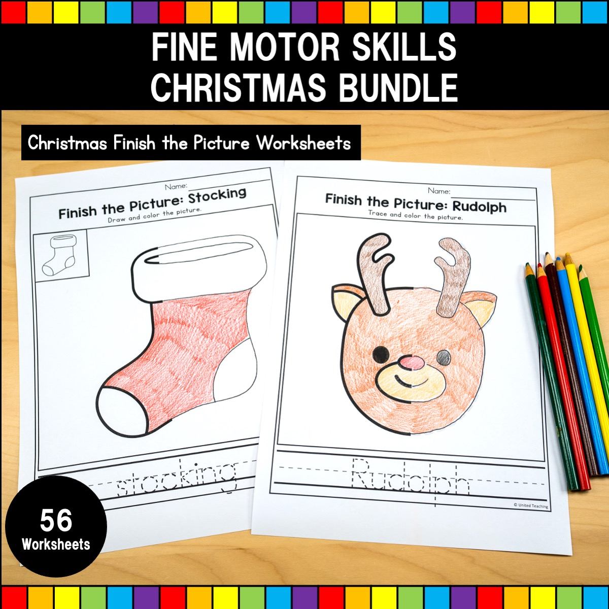 Christmas Fine Motor Skills Bundle - United Teaching throughout Christmas Fine Motor Skills Worksheets