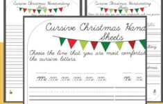 Christmas Free Printable Cursive Handwriting Worksheets regarding Christmas Cursive Writing Worksheets