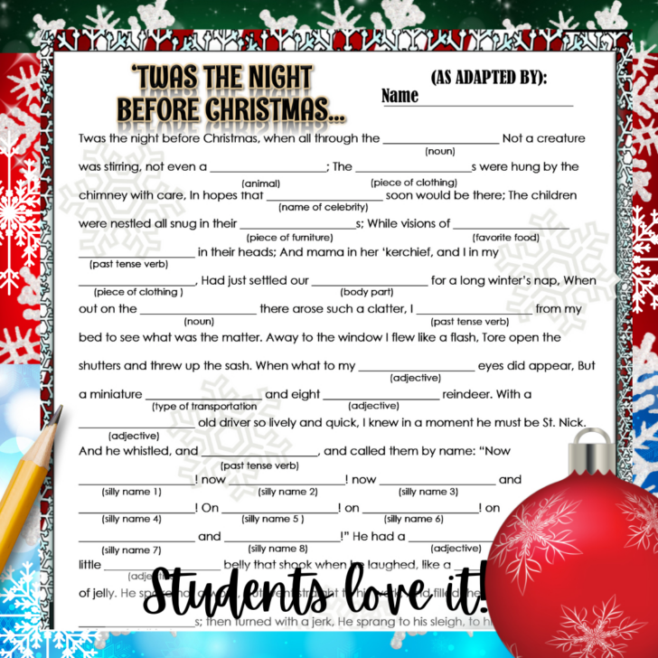 Christmas Worksheets Middle School Christmas Worksheets Middle School