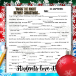 Christmas Holiday Activities For Middle School Ela English: Mad With Regard To Christmas Ela Worksheets Middle School