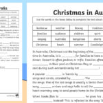 Christmas In Australia Cloze Worksheet In Christmas Cloze Worksheets Answers