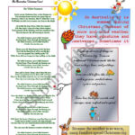 Christmas In Australia   Esl Worksheetmanjas In Christmas In Australia Worksheets