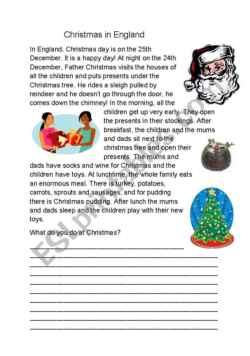 Christmas In England - Esl Worksheethelen_Roberts4 with regard to Christmas in England Worksheets