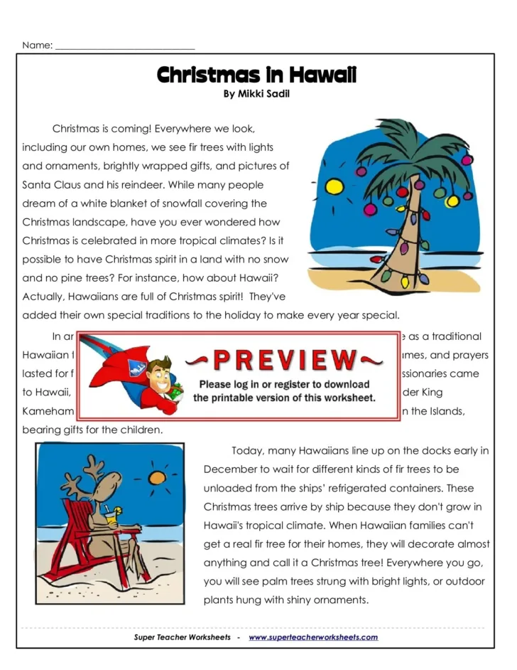 Super Teacher Worksheets Christmas