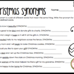 Christmas In The Classroom!   Glitter In Third   Worksheets Library Pertaining To Christmas Synonyms And Antonyms Worksheets