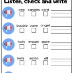 Christmas Interactive Worksheet Listen, Check And Write The Words For Christmas Worksheets For Esl Students