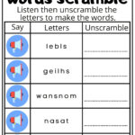 Christmas Interactive Worksheet Listen, Unscramble And Write The Throughout Unscramble Christmas Words Worksheets