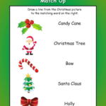Christmas: Matching Activity Worksheet Intended For Christmas Match Up Worksheets