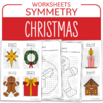 Christmas Math Activity Symmetry And Coloring | Madeteachers Within Christmas Symmetry Worksheets Free