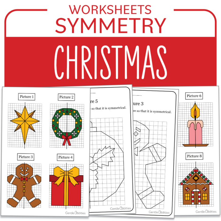 Christmas Symmetry Worksheets Free Christmas Symmetry Worksheets Free