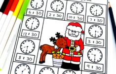 Christmas Math And Literacy 1St Grade No Prep Activities inside Christmas Telling Time Worksheets
