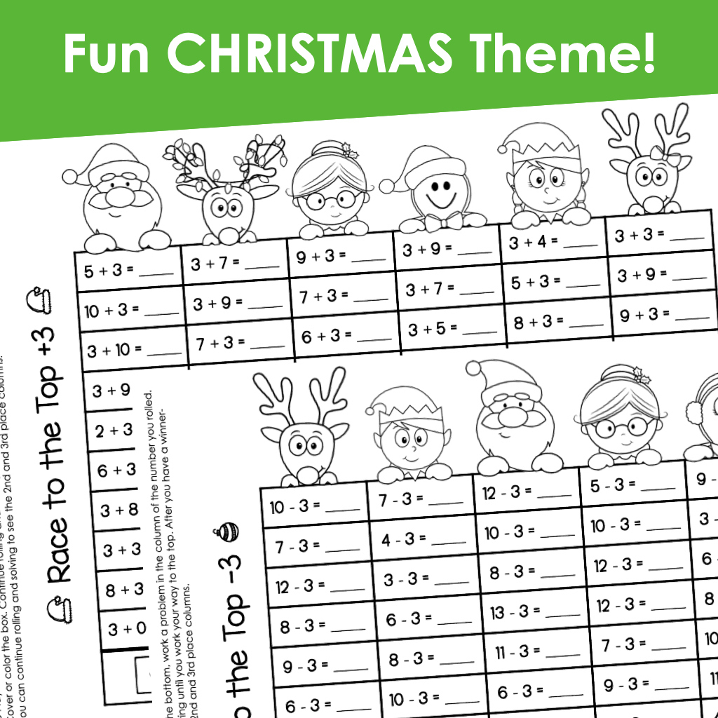 Christmas Math Games Addition And Subtraction Fact Fluency For 2Nd in Free Christmas Math Worksheets 2nd Grade