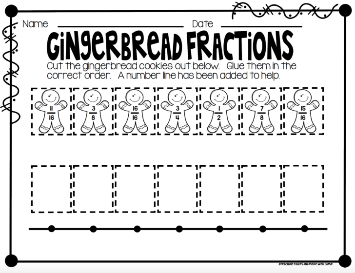 Christmas Math Worksheets Fractions Christmas Math Worksheets Fractions