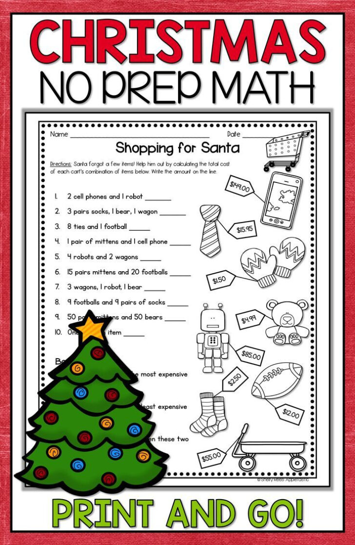 Christmas Worksheets 6th Grade Christmas Worksheets 6th Grade