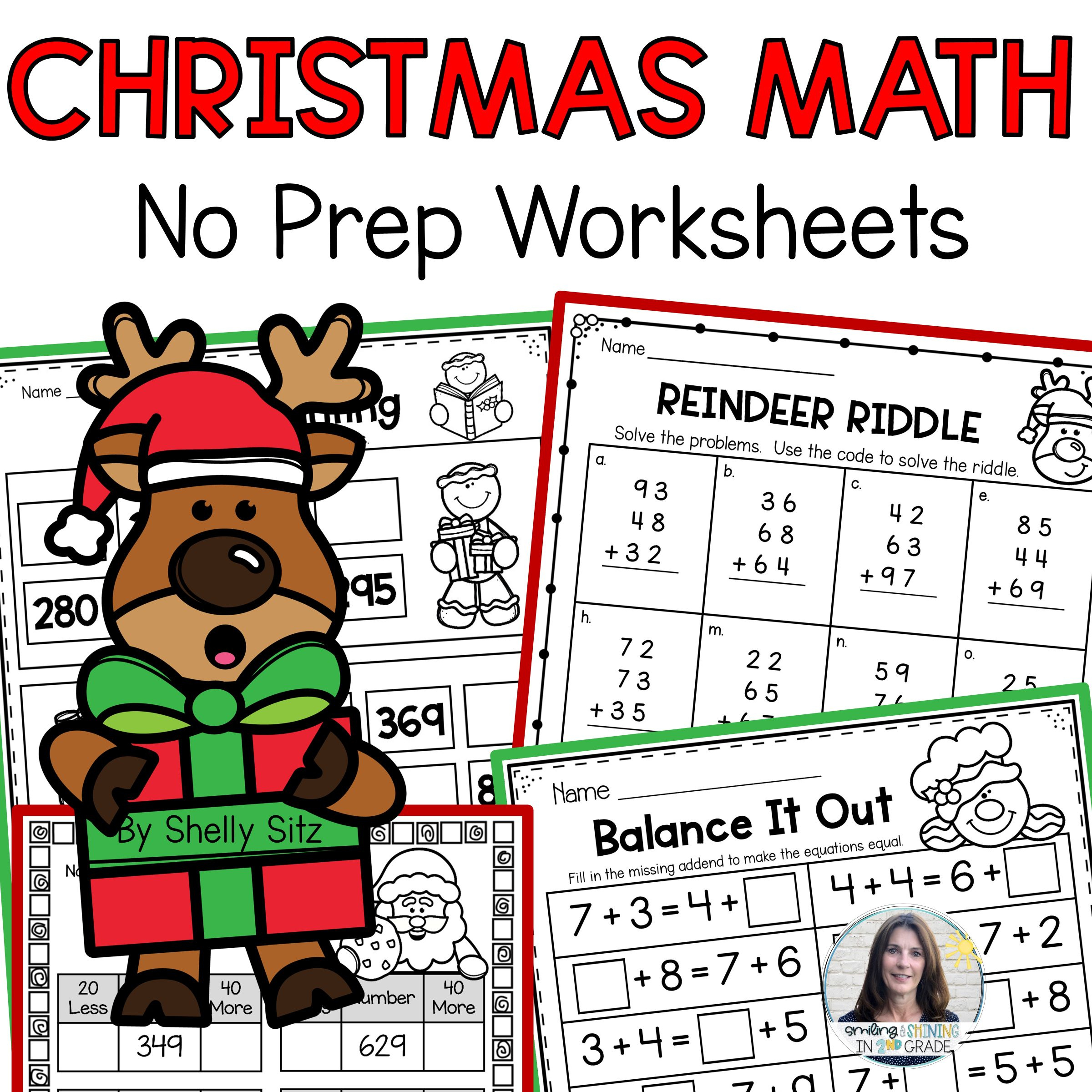 Christmas Math Worksheets For First And Second Grade - Worksheets regarding Subtraction with Regrouping Christmas Worksheets