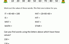 Christmas Math Worksheets (Harder) throughout 5th Grade Christmas Worksheets