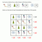 Christmas Math Worksheets Pertaining To Christmas Values Worksheets Answers