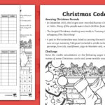Christmas Maths Code Breaker Differentiated Worksheets Throughout Christmas Code Breaker Worksheets