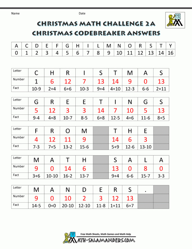 Christmas Math Worksheets For Middle School Christmas Math Worksheets For Middle School