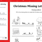 Christmas Missing Letters Activity Throughout Christmas Missing Letter Worksheets