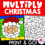 Christmas Multiplication Colornumber Code Worksheets | Made In Christmas Multiplication Color By Number Printable Worksheets