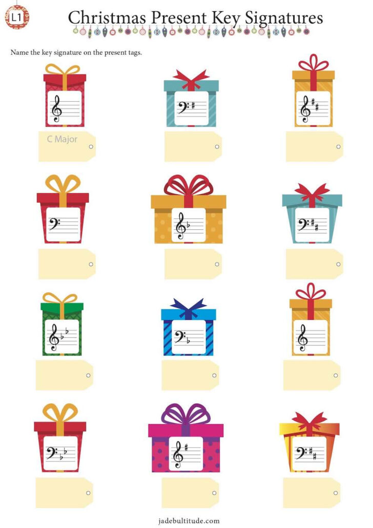 Christmas Music Theory Worksheets