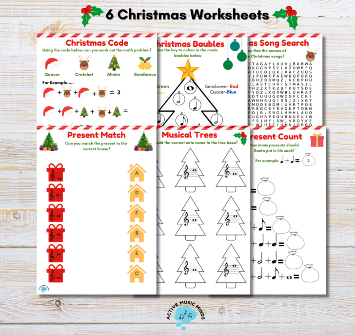 Christmas Piano Theory Worksheets